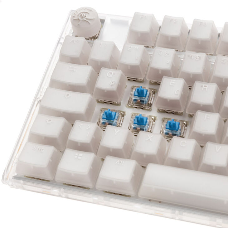 Ducky One 3 Aura White TKL Gaming Keyboard, RGB LED - MX-Blue image number 4