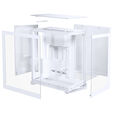 PHANTEKS NV Series NV9 E-ATX case, Tempered Glass, ARGB - matte white & M25 Gen2 PWM D-RGB fan 3-pack - Reverse Blade, 140mm, white + DRGB kit image number null