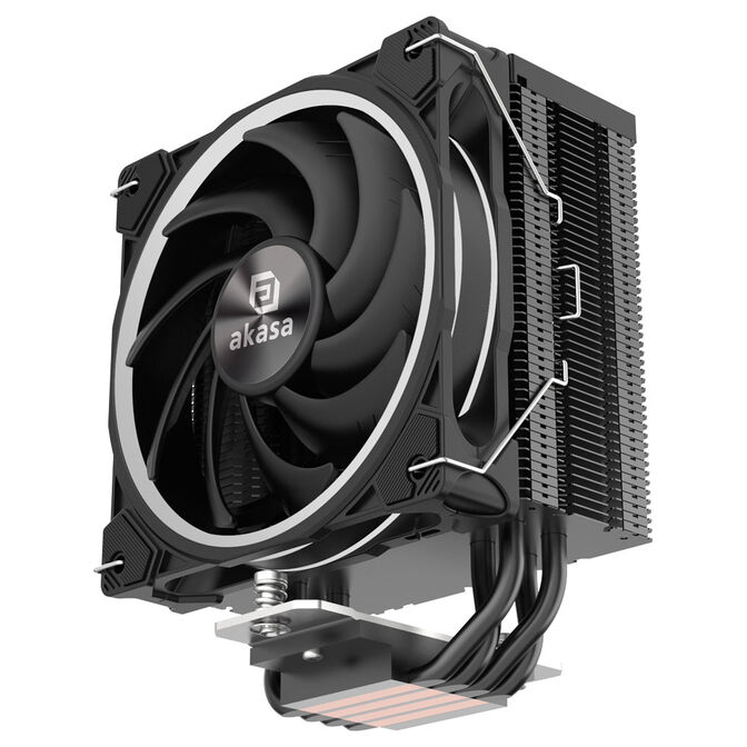 Akasa SOHO H4 Plus CPU cooler & AR12 reverse fan, RGB - black image number 6