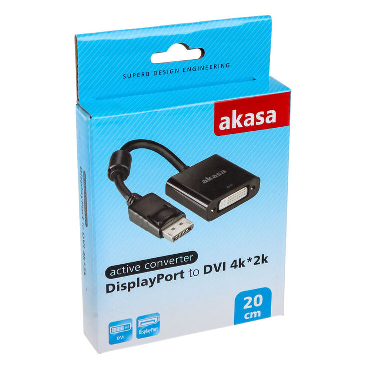 Akasa DisplayPort Adapter (aktiv) auf DVI - schwarz image number 3