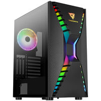 Aerocool Cronus Midi-Tower, ARGB, Tempered Glass - schwarz