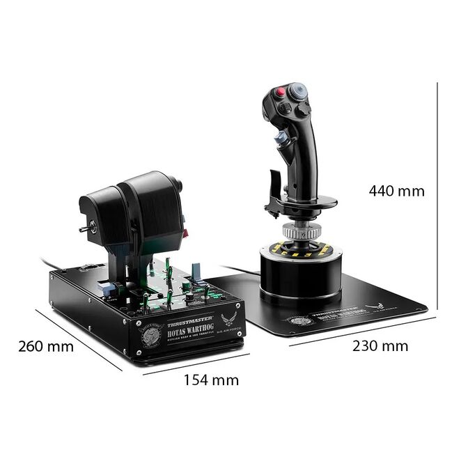 Thrustmaster HOTAS WARTHOG MKII HOTAS-System, Hall-Effekt, 16-Bit, 1:1-Replikat - schwarz image number 5