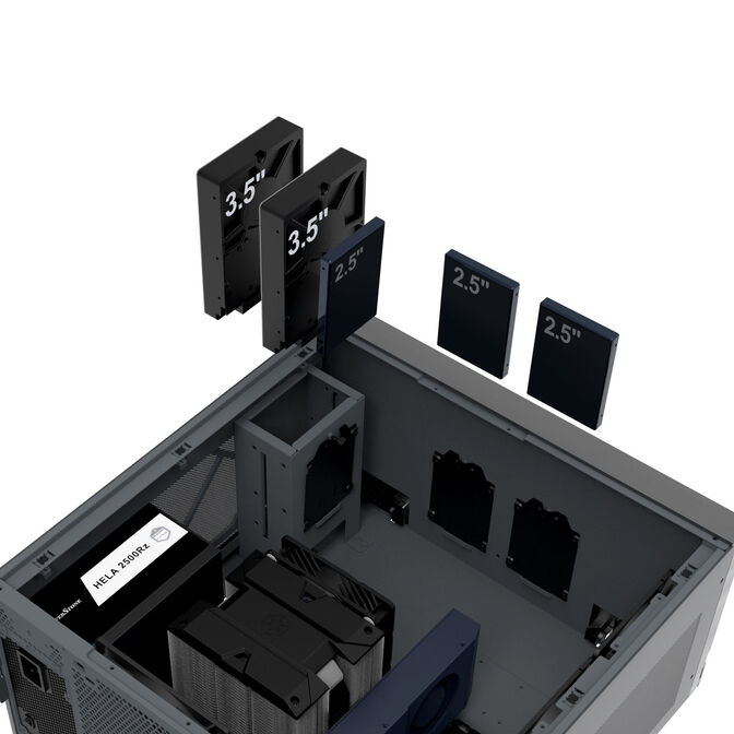 SilverStone Crown 04 PC Case, HTPC Case, SSI-EEB - dark Grey image number 20