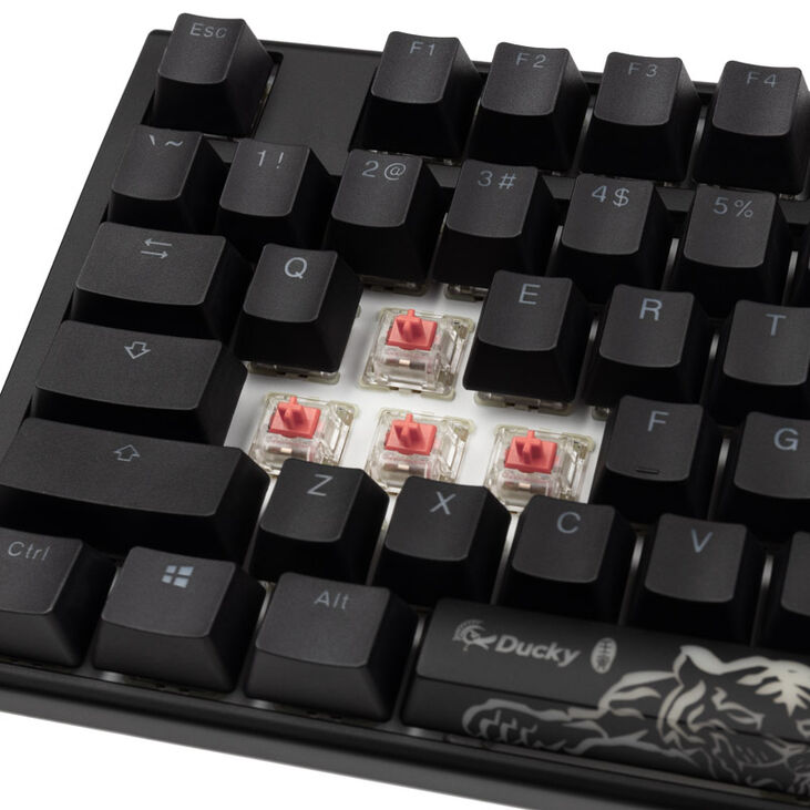 Ducky One 3 Classic Black/White TKL Gaming Tastatur, RGB LED - MX-Silent-Red (US) image number 4
