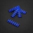 King Mod Service 12-Slot Cable Comb 3mm small - blue - set of 5 image number null
