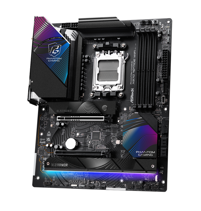 ASRock X870 Riptide WiFi motherboard, Socket AM5, AMD X870, ATX, DDR5 image number 2