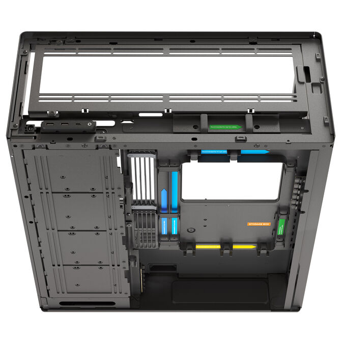 HAVN HS 420 VGPU PC Case, Mid Tower, E-ATX, Tempered Glass, PCIe 5.0 Riser Cable - Black image number 5