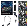 Lian Li UNI FAN SL Wireless ARGB PWM L&uuml;fter, 3er-Pack inkl. Controller - 120 mm, schwarz image number null