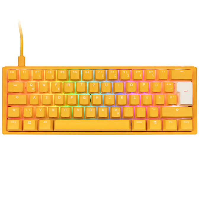 Ducky One 3 Yellow Mini Gaming Tastatur, RGB LED - MX-Brown image number 1