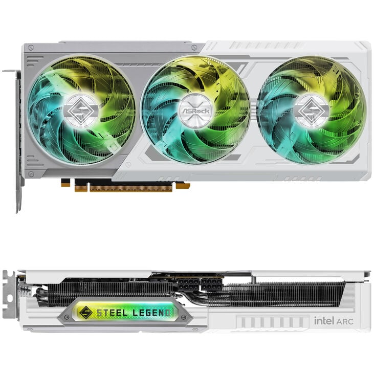 ASRock Arc B580 Steel Legend 12GB OC Grafikkarte, 12288 MB GDDR6 image number 2