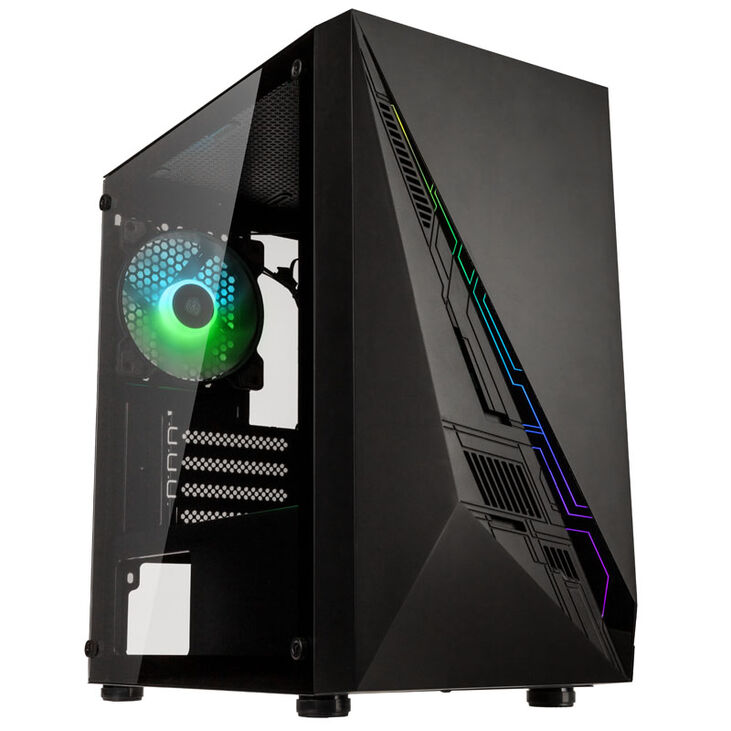Kolink Inspire K2 Plus ARGB Micro-ATX Case, Tempered Glass - black image number 0