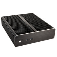 Akasa Euler M Fanless Mini-ITX Case, 80W Power Supply, OEM - black