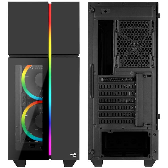 Aerocool Playa Midi-Tower, Tempered Glass - schwarz image number 2
