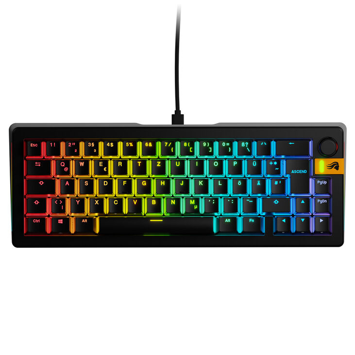 Glorious GMMK 3 HE 65 % Custom Gaming-Tastatur - Pre-Built, ISO (DE), Fox HE Switches, schwarz image number 1