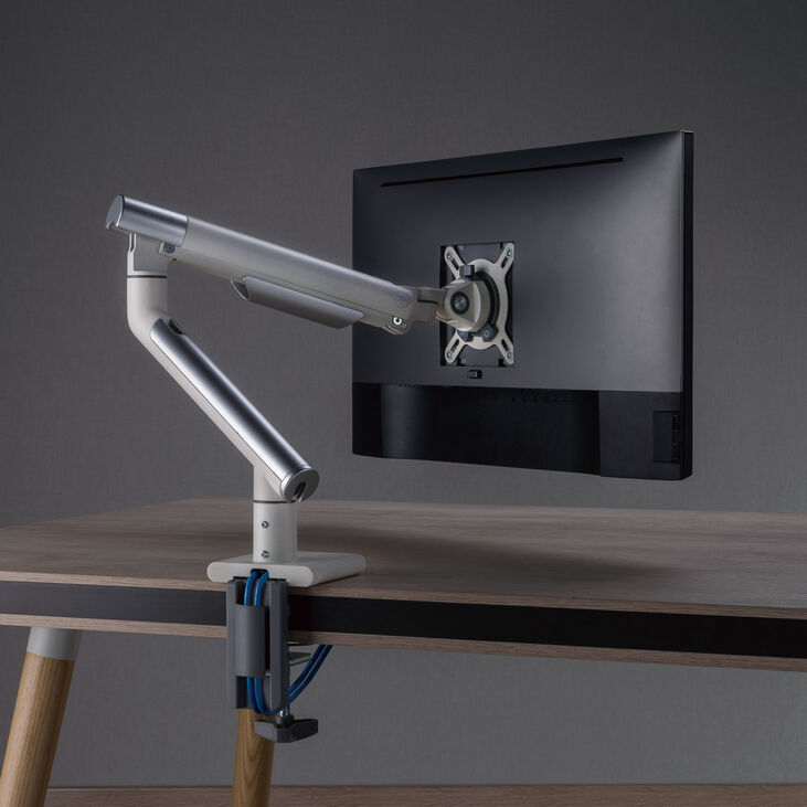 Alterzone Arm One USB Aluminum Monitor Arm, 2 x 3.0 USB Ports, Weiß image number 1