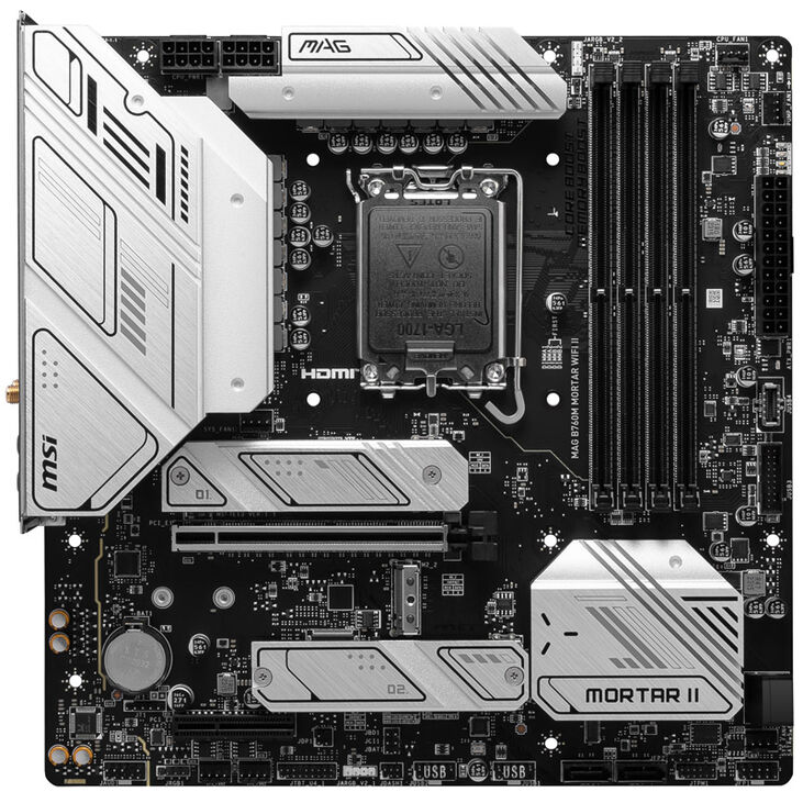 MSI MAG B760M Mortar WiFi II, Socket LGA 1700, Intel B760M, Micro-ATX - DDR5 image number 2