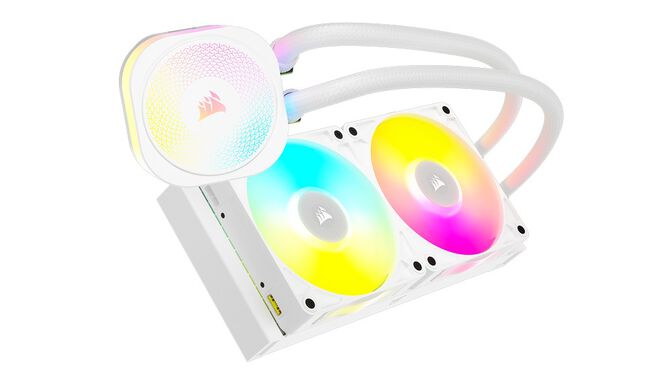 Corsair iCUE LINK Titan 240RX RGB Komplett-Wasserk&uuml;hlung - 240 mm, wei&szlig; image number 1