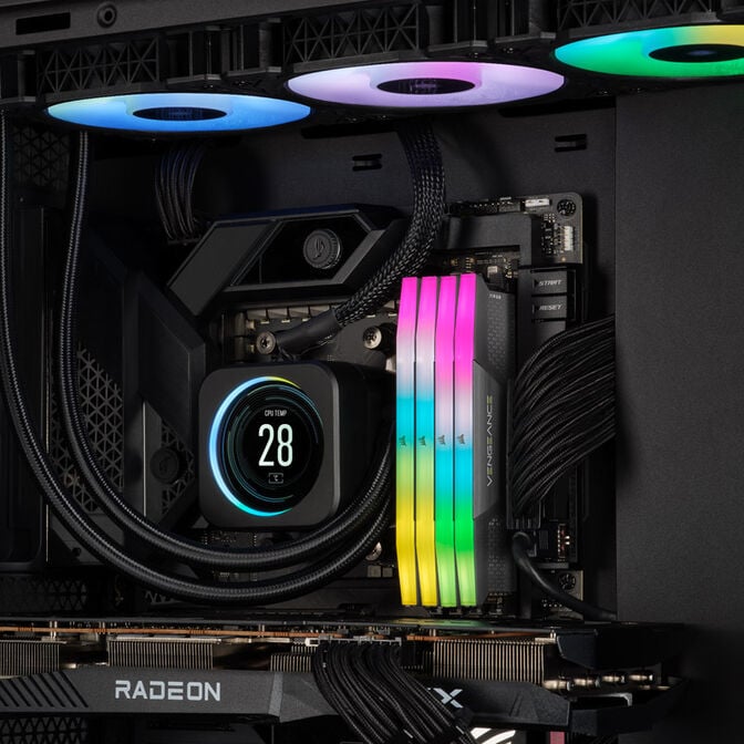 Corsair Vengeance RGB DDR5-6400 RAM, CL32, EXPO - 32 GB Dual Kit, grey image number 7