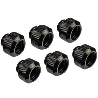 Alphacool Eiszapfen 13mm Hardtube compression fitting G1/4, 6-Pack - black