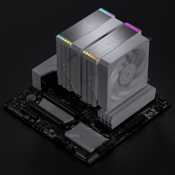 Jonsbo HX6280 CPU-Kühler, PWM, RGB - 130mm, weiß image number 13