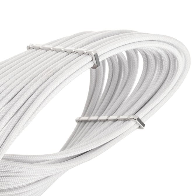 BitFenix Alchemy 6-Pin-PCIe-Verl&auml;ngerungskabel, 45 cm, sleeved - wei&szlig; image number 2