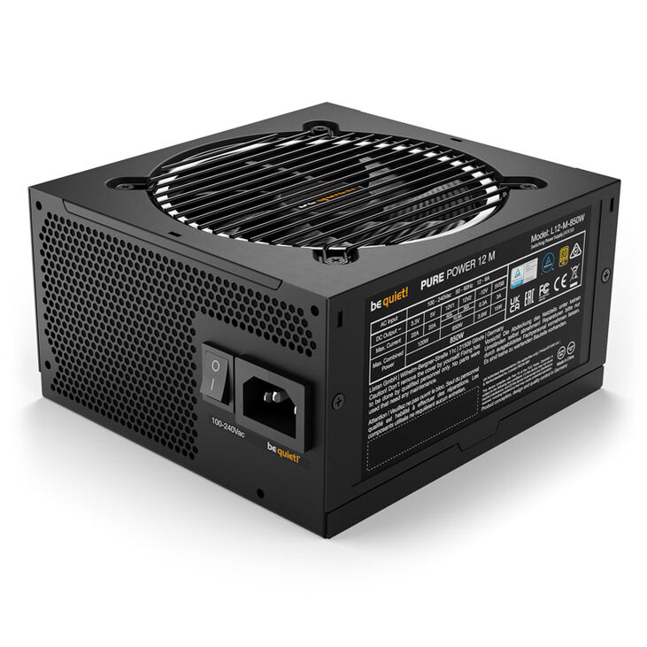 'be quiet! Pure Power 12M 80 PLUS Gold power supply, ATX 3.1, PCIe 5.1 - 850 watts' image number 0