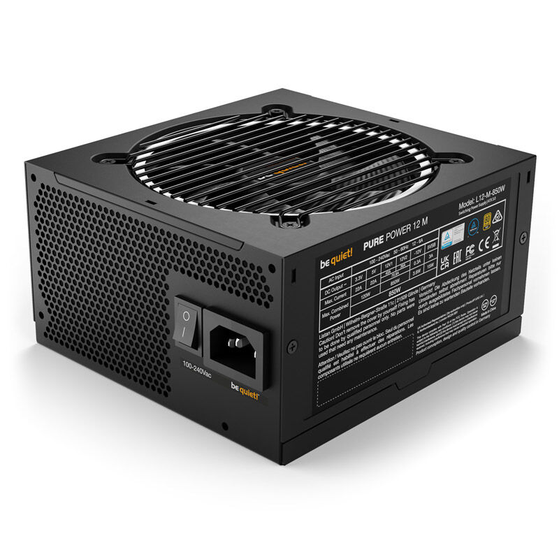 be quiet! Pure Power 12M 80 PLUS Gold Netzteil, ATX 3.1, PCIe 5.1 - 850 Watt