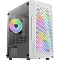 Aerocool Trinity Mini-Tower V2, Tempered Glass - wei&szlig;