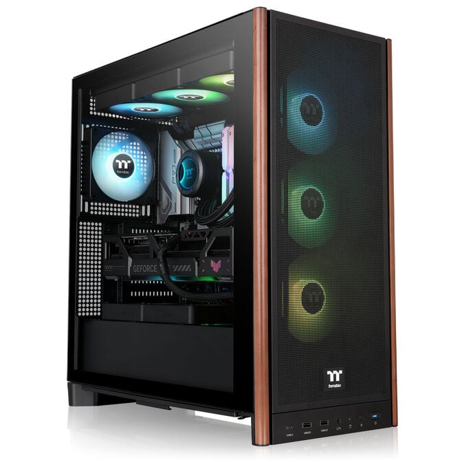 Thermaltake S370 WS PC Case, Mid-Tower, E-ATX, Tempered Glass - black image number 1