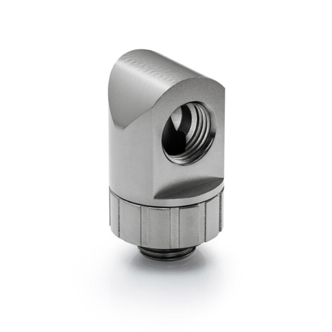 Bitspower Artemis 90 Degree Fitting - rotatable, platinum grey image number 0