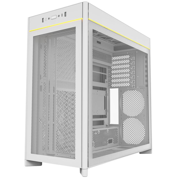 Montech HS01 PC case, Midi tower, ATX, aRGB, Tempered Glass - silver image number 3