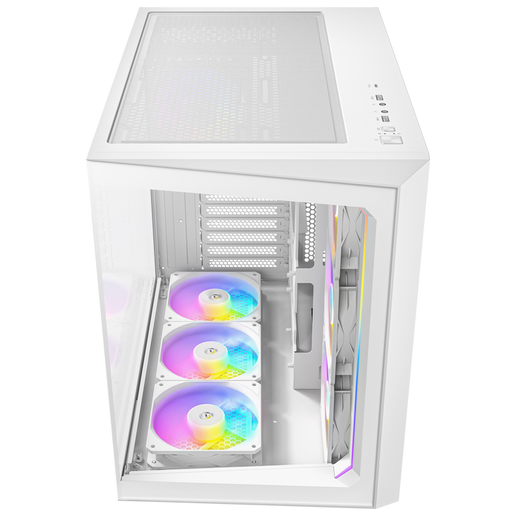 Antec C5 PC-Gehäuse, Midi-Tower, ATX, RGB, Tempered Glass  - weiß image number 12