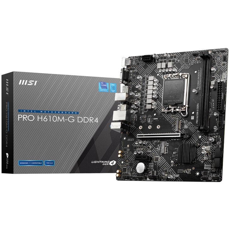 MSI PRO H610M-G, Socket LGA 1700, Intel H610M, Micro-ATX - DDR4 image number 0