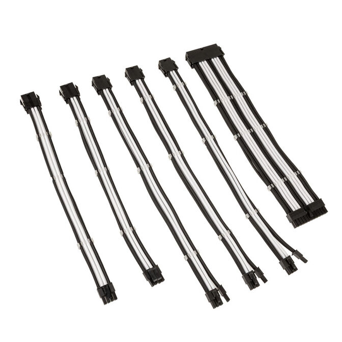 Kolink Core Adept Braided Cable Extension Kit - Black/White image number 1