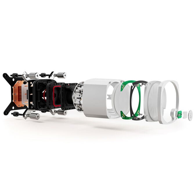EK Water Blocks EK-Nucleus AIO CR360 Lux D-RGB AIO Cooler - 360 mm, White image number 7