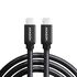 AXAGON BUCM-CM15AB USB-C zu USB-C 2.0 Kabel, 1,5m, PD 60W, 3A, geflochten - schwarz image number null
