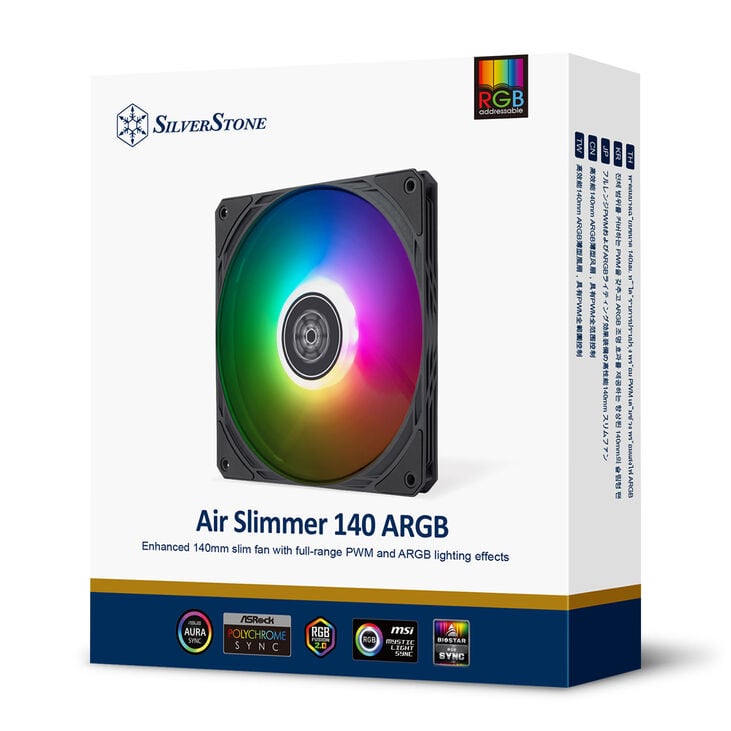 SilverStone SST-AS140B-ARGB Air Slimmer 140 PWM Lüfter - schwarz image number 9
