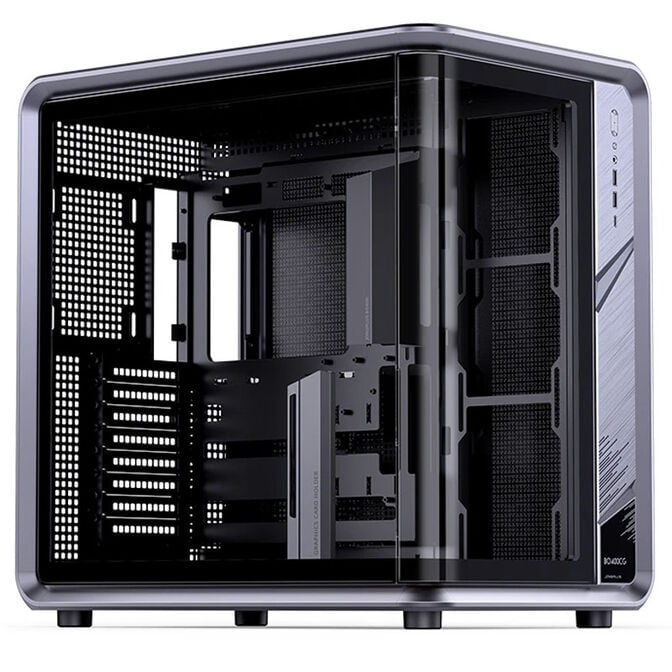 Jonsplus BO400CG PC Case, Mid Tower, ATX, Tempered Glass - Gunmetal Grey image number 0
