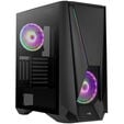 Aerocool Visor Mid Tower, Tempered Glass - Black image number null
