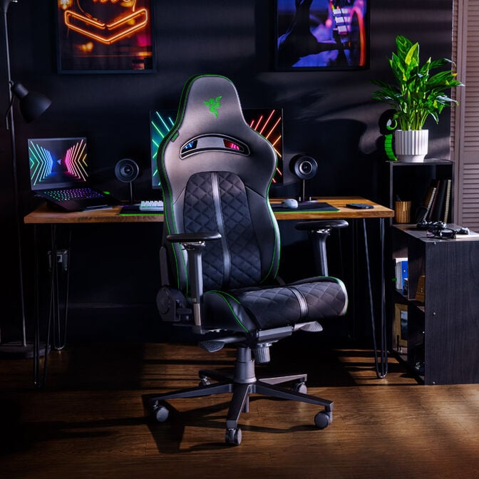 Razer Enki Gaming Chair - black/green image number 6