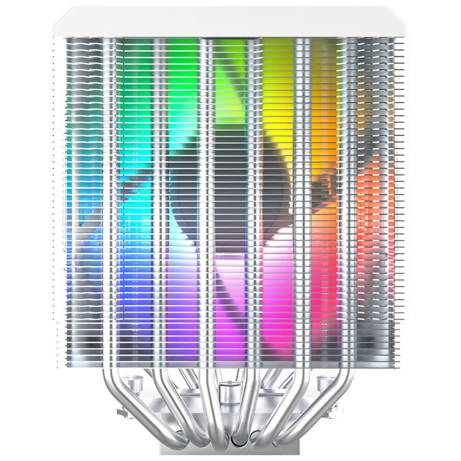Montech NX600 ARGB CPU K&uuml;hler, Dual Tower- 2x 120mm, wei&szlig; image number 4