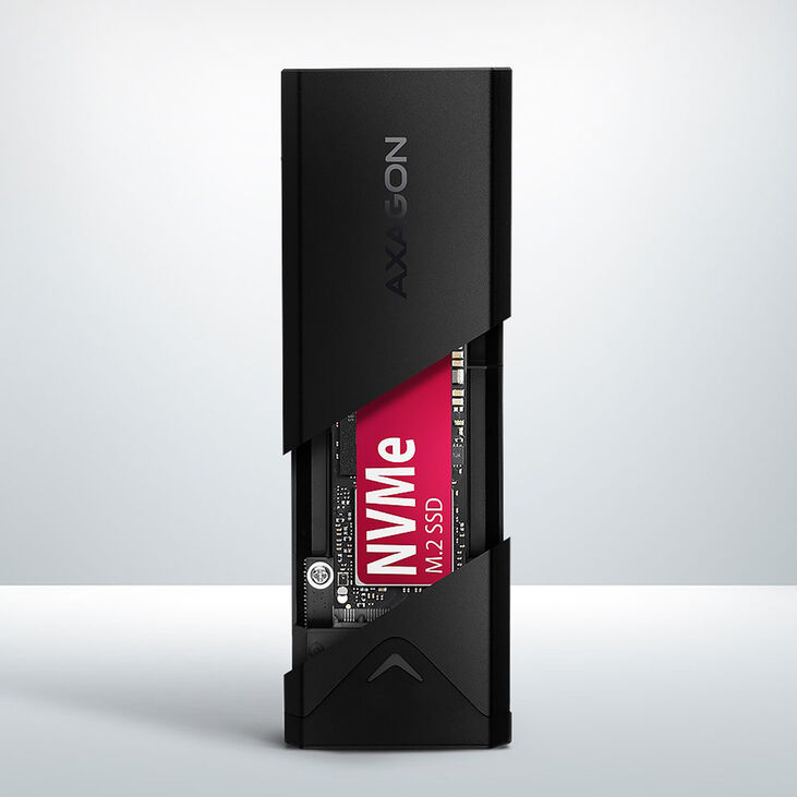 AXAGON EEM2-UB2 M.2 Gehäuse, NVMe, USB-C 3.1, 10 Gbit/s - schwarz image number 2