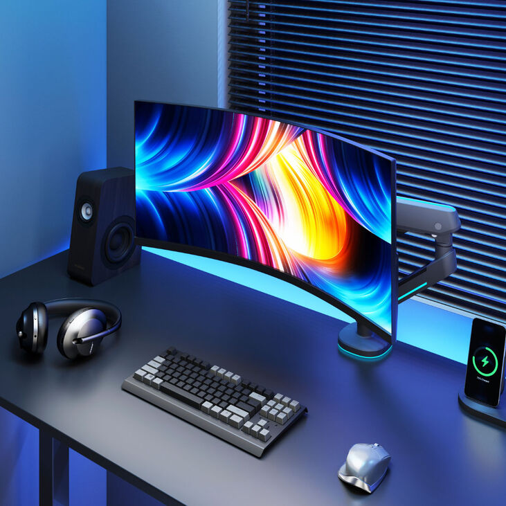 Alterzone Arm RGB Gaming Monitorhalterung - dunkelgrau image number 1