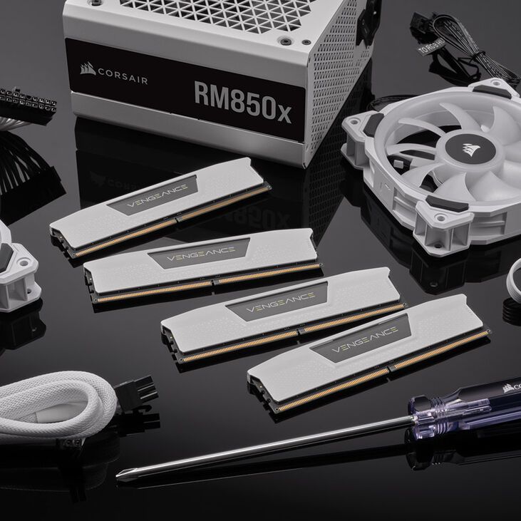 Corsair Vengeance DDR5-5600 RAM, CL40, XMP - 32 GB Dual-Kit, white image number 6