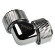 Alphacool Eiszapfen Adapter 90 Degree 16mm OD to 16mm OD Hardtube - shiny silver image number null