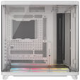Corsair AIR 5400 LX-R LINK PC Case, Mid Tower, Tempered Glass, RGB - includes 3x 120mm Fans, white image number null