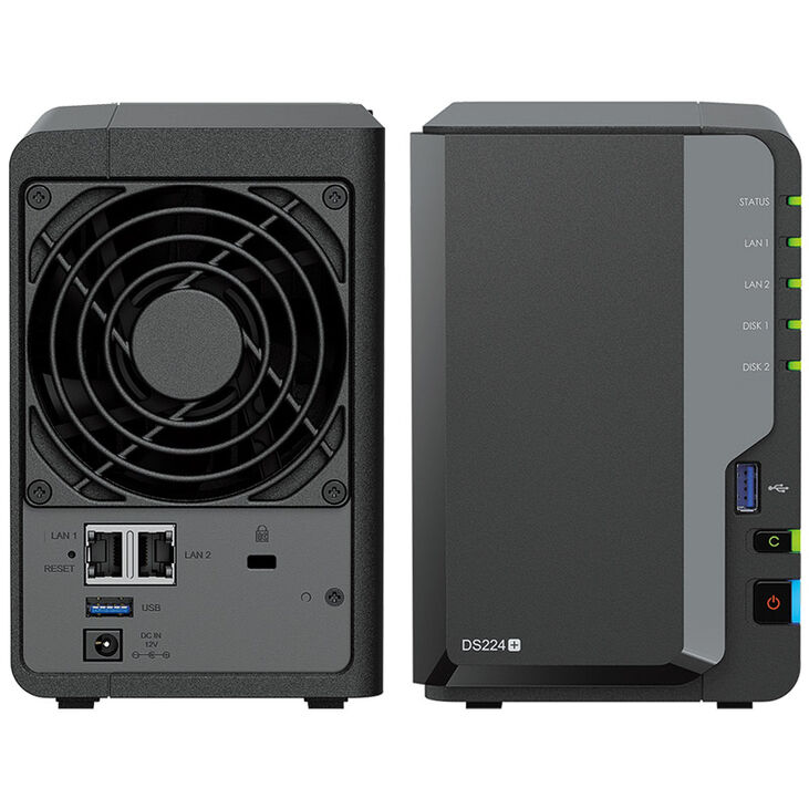 Synology DiskStation DS224+ NAS, 2GB RAM, 2x Gb LAN - 2-Bay image number 2