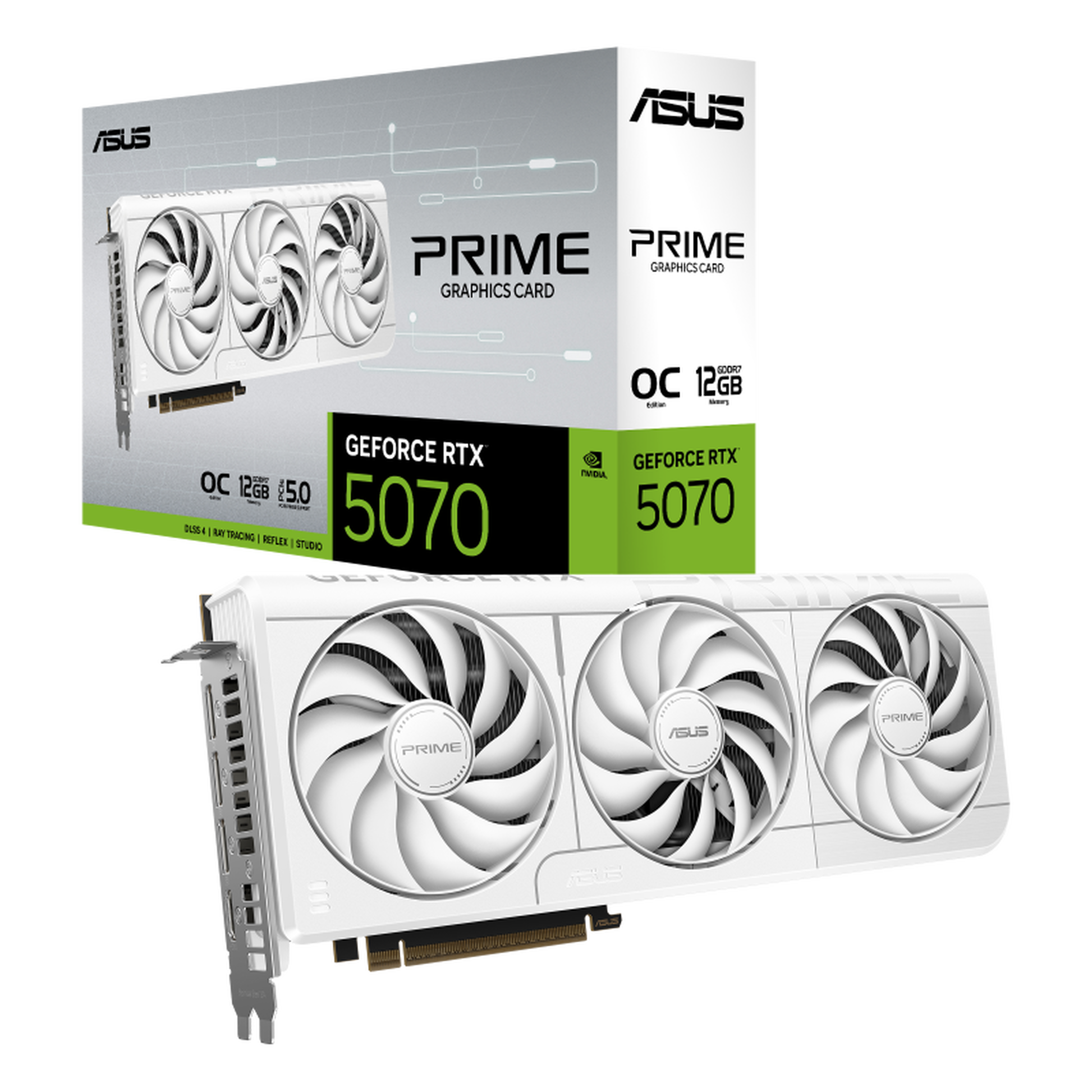 GeForce RTX 5070 PRIME OC WHITE, Grafikkarte