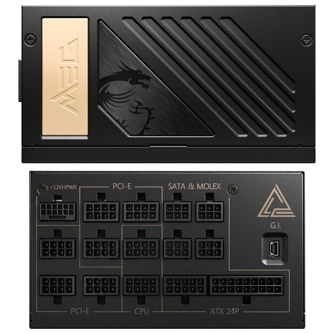 MSI MEG Ai1300P PCIe5 Netzteil, 80 PLUS Platinum, vollmodular, ATX 3.0, PCIe 5.0 - 1300 Watt image number 8