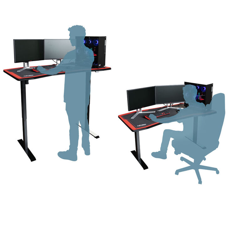 Nitro Concepts Gaming Desk D16E Carbon Red 1600x800 - electrically adjustable height image number 5